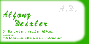 alfonz weixler business card